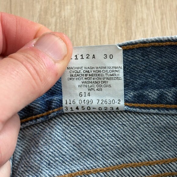 Vintage Levi's 550 Jeans Girl's 10 Blue Denim Medium Wash Slim Relaxed Fit 90s - Picture 3 of 8